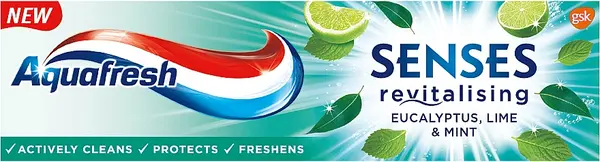 Image of Aquafresh Senses Revitalising Toothpaste 75ml