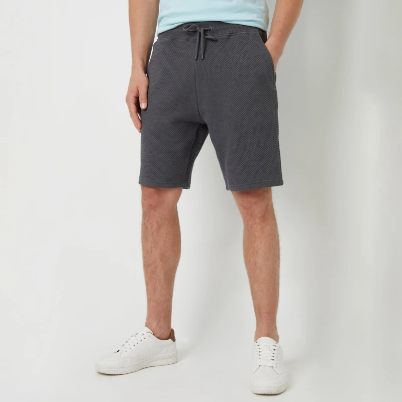 Image of Threadbare Waffle Texture Sweat Shorts - Grey Grey XL