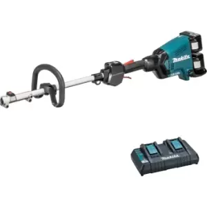 Image of Makita DUX60 Twin 18v LXT Cordless Brushless Split Shaft Garden Multi Tool 2 x 6ah Li-ion Charger