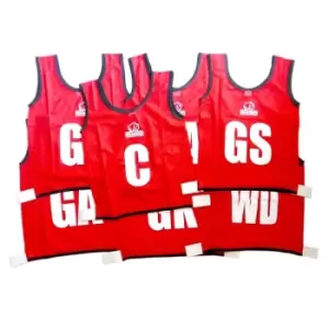 Image of Rhino Netball Bibs Red Adult