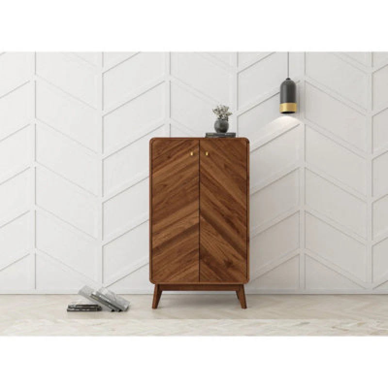 Image of Kudl LV44 Shoe Cupboard - Brown, Brown LV44SC4415