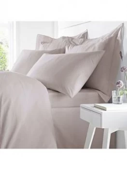 Image of Catherine Lansfield Bianca Egyptian Cotton Single Duvet Cover Set ; Blush