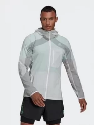 Image of adidas Adizero Marathon Jacket, White/Grey Size M Men