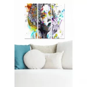 Image of MDF7436501598570 Multicolor Decorative MDF Painting (3 Pieces)