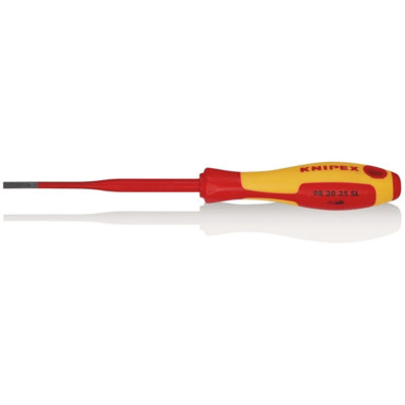 Image of Knipex 98 20 35 Sl Vde Insulated Slotted Screwdriver, 3.5 X 100mm - Slim 72380