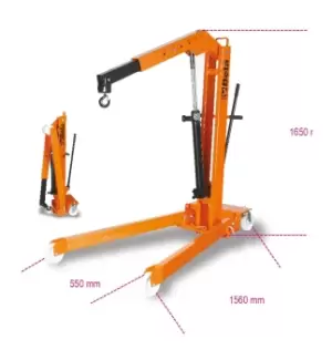 Image of Beta Tools 3025 Folding Hydraulic Crane 1T 4 Loading Positions 030250001