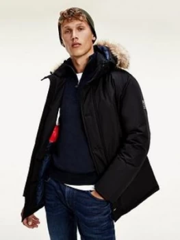 Image of Tommy Hilfiger Hampton Down Fill Parka - Black