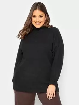 Image of Yours Batwing Sleeve Jumper - Black, Size 22-24, Women