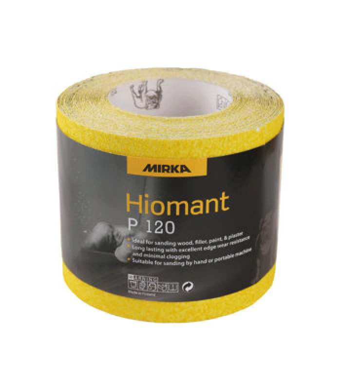 Image of Mirka 115mm Yellow Hiomant Paper 5M Rolls - P120