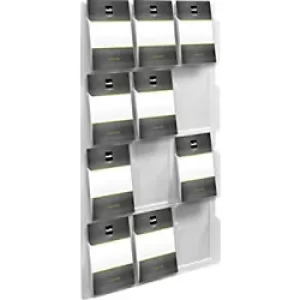 Image of helit Wall Mountable Literature Display Acrylic 766 x 51 x 1260mm A4 Transparent