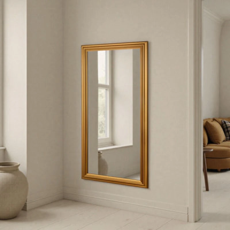 Image of Yearn Contemporary Gold Framed Bevelled Mirror