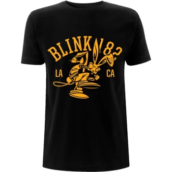 Image of Blink-182 - College Mascot Unisex Medium T-Shirt - Black