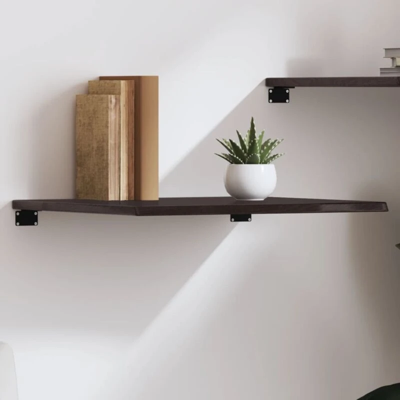 Image of VIDAXL Wall Shelf Dark Brown 60x50x2cm Treated Solid Wood Oak vidaXL 8720845814915