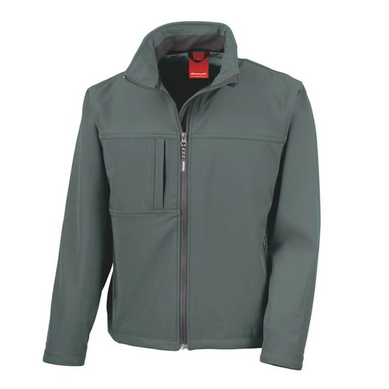 Image of Result Result Men Classic Soft Shell Jacket in Mid Grey Size: Small Mid Grey S Male 5063527705532