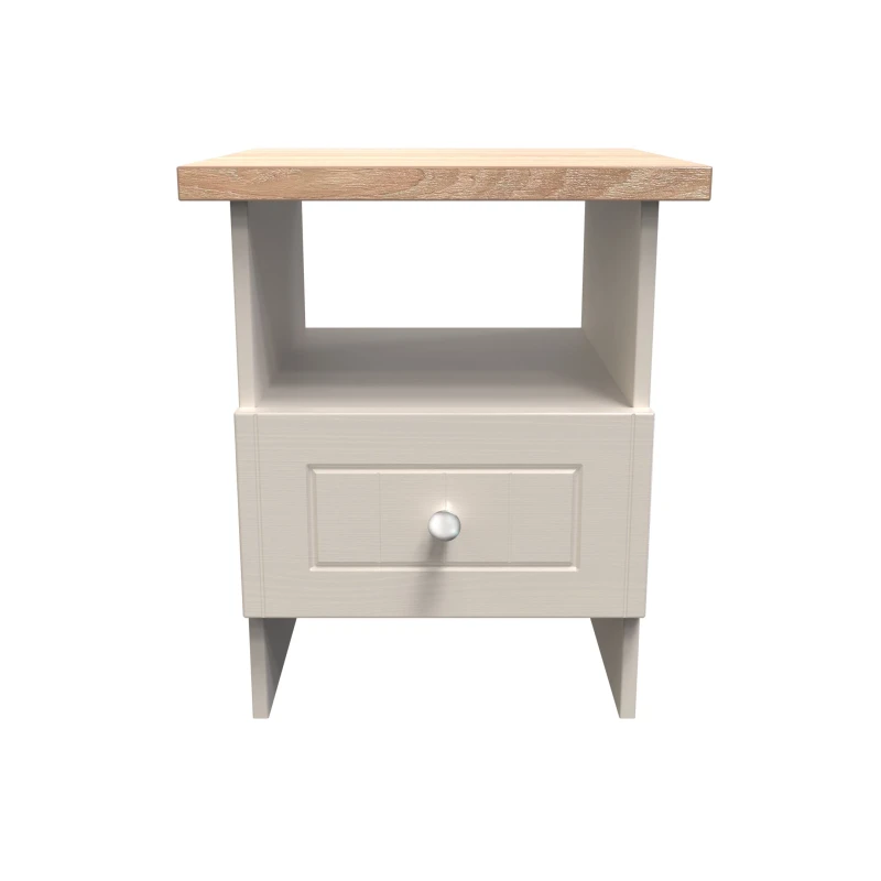 Image of Ready Assembled 2 U Norton Bottom Drawer Lamp Table (Ready Assembled) in Taupe Size: Small Taupe Unisex Small