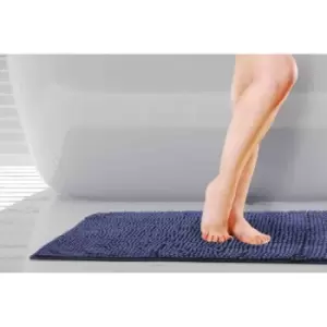 Image of Crossland Grove Emma Barclay Noodle Non-slip Bath Mat 45 X 75Cm Navy