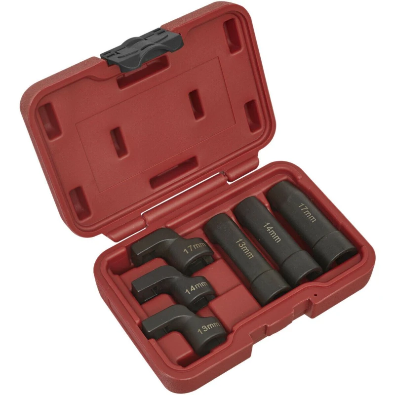 Image of Loops 6 Piece EGT Sensor Socket Set - Straight & Offset - 6-Point 3/8" Sq Drive Multi