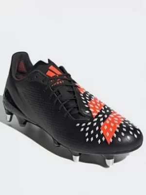 Image of adidas Rugby Predator Malice Sg Boots, Black/Orange/White, Size 9, Men