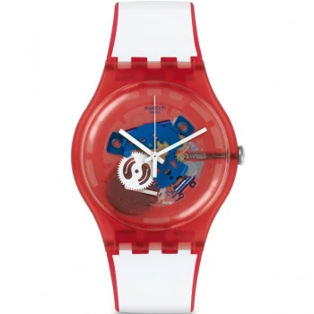 Image of Unisex Swatch New Gent - Clownfish Red Watch