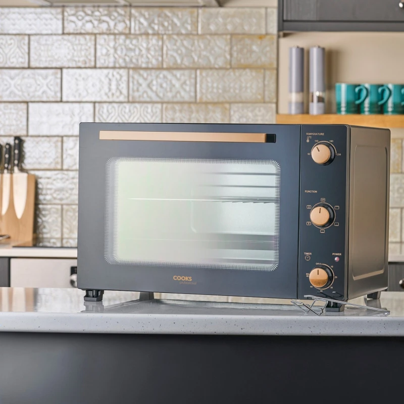 Image of Cooks Professional 48L Mini Oven - Electric Multifunction Countertop Cooker 1500W in Copper Copper Unisex