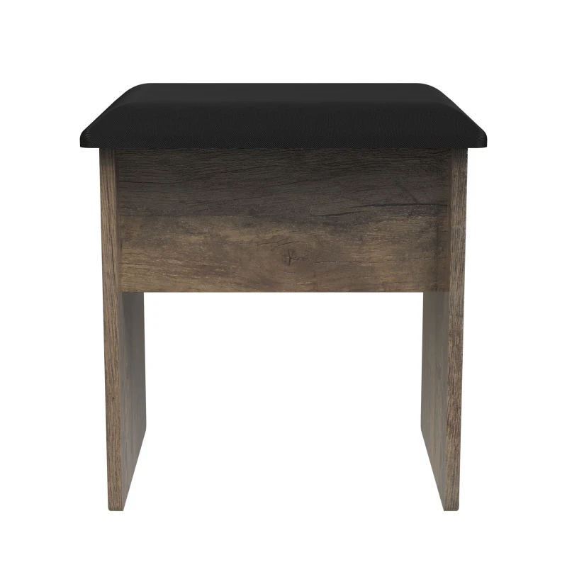 Image of Welcome Furniture Ready Assembled Las Vegas Stool In Vintage Oak, Brown LVF040VO