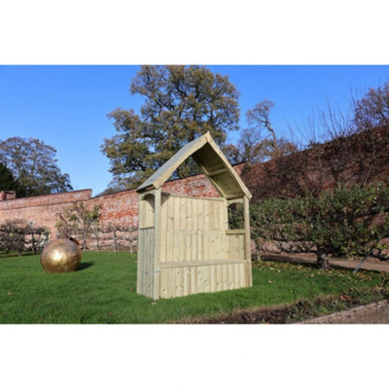 Image of Churnet Valley Garden Furniture Ltd Willow 3 Seat Storage Arbour - L60 X W179 X H235cm - Partially Assembled