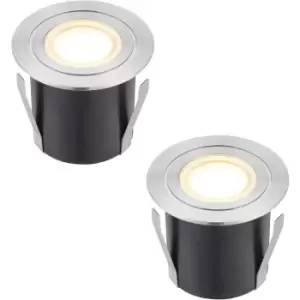 Image of 2 PACK Recessed IP67 Guide Light - 1.2W Warm White LED - Stainless Steel