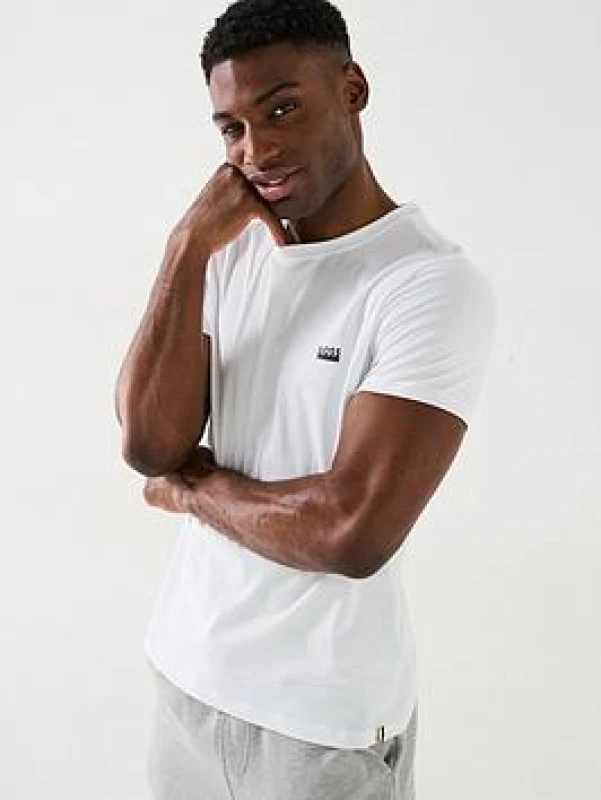 Image of Boss Logo Crew Neck T Shirt - White White M