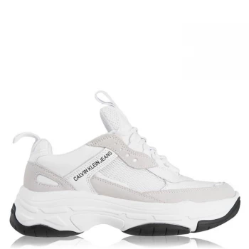 Image of Calvin Klein Jeans Marvin Lace Up Trainers - White