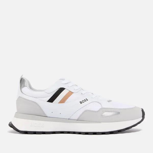 Image of BOSS Mens Titanium Mesh and Suede Sporty Trainers - UK 7 Black Trainers male 50498904-002 7