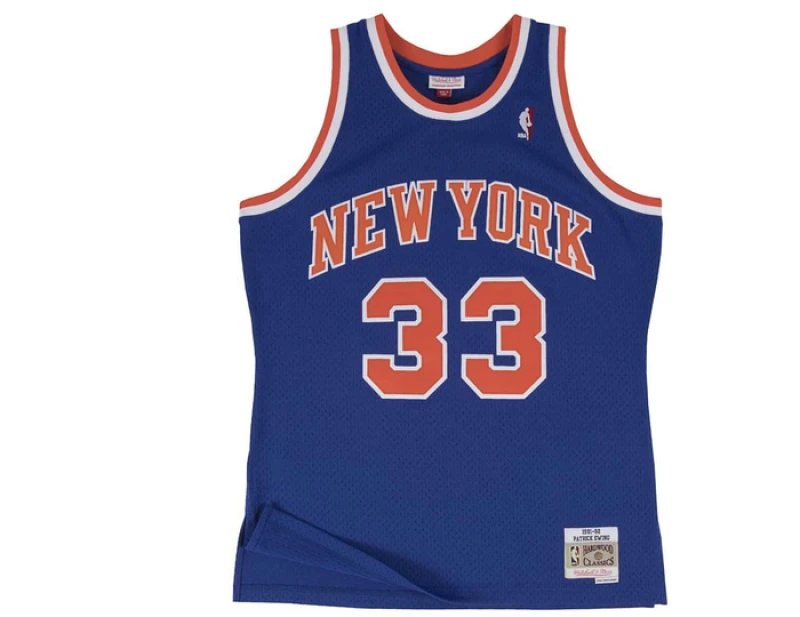 Image of Mitchell And Ness Nba New York Knicks 1991-1992 Patrick Ewing Swingman Jersey Blue S