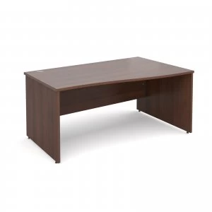 Image of Maestro 25 PL Right Hand Wave Desk 1600mm - Walnut Panel Leg Design