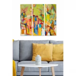 Image of MDF129236510 Multicolor Decorative MDF Painting (3 Pieces)