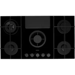 Image of Elica NT-FLAME BG DO 88cm Venting Gas Hob - Black - For Ducted Ventilation
