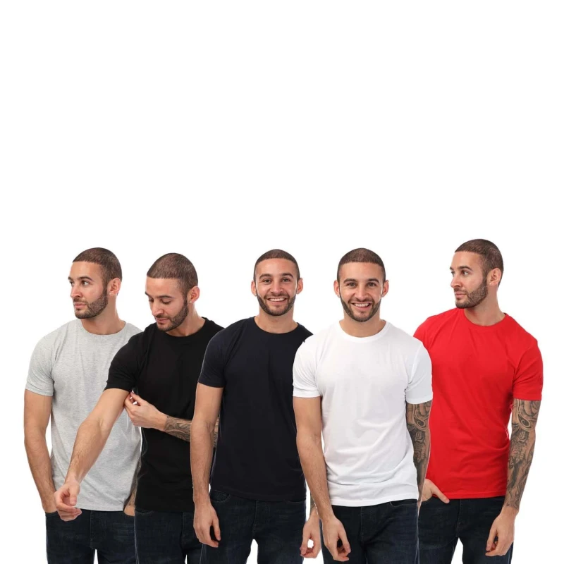 Image of Duck and Cover Comonwell 5 Pack T-Shirts - Multi Multi S
