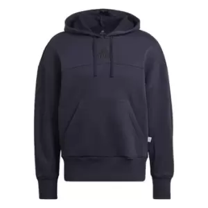 Image of adidas Studio Lounge Fleece Hoodie Mens - Blue