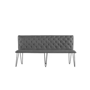 Image of Kettle Interiors Studded Back 1.8m Bench Grey
