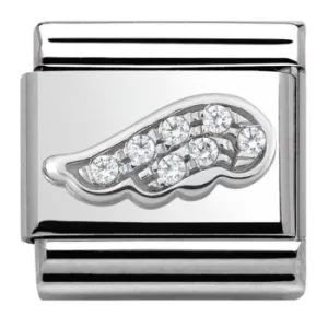 Image of Nomination CLASSIC Silvershine Oxidised White Wing Charm 330304/16