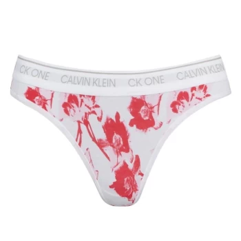 Image of Calvin Klein ONE Cotton Thong - V3Q Lilium Prin