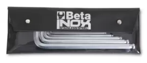 Image of Beta Tools 96BPINOX/B9 INOX Stainless Steel Ball Head Offset Hex Key Set 2-10mm