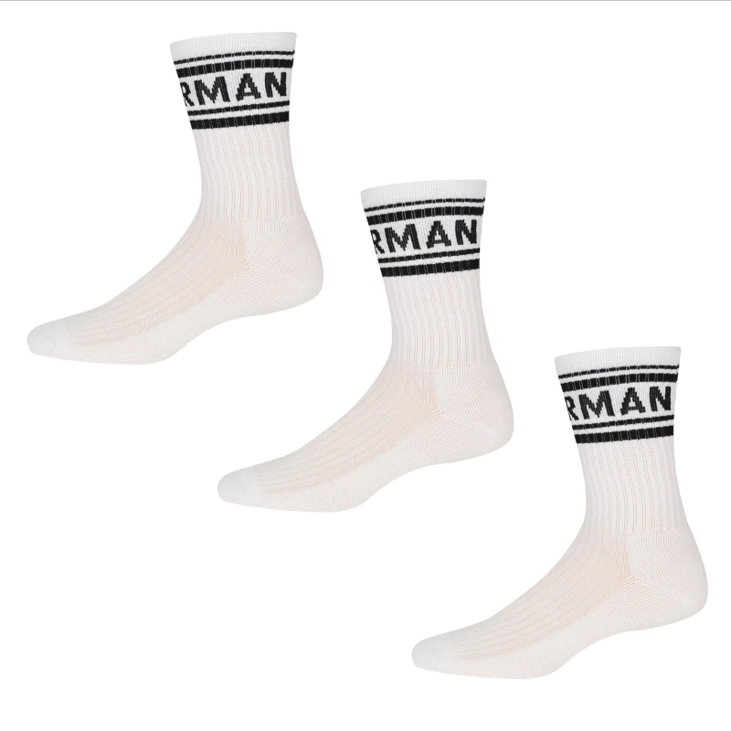 Image of Ben Sherman 3 Pack Sport Socks Mens - White White 7 - 11