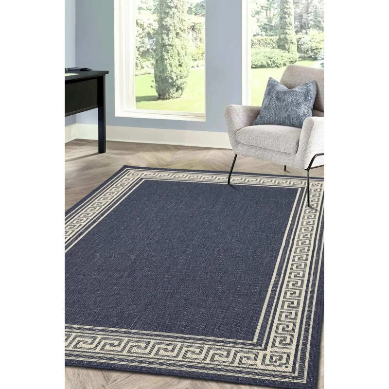 Image of Homemaker Gel Greek Key Rug Navy Navy unisex 60x230cm