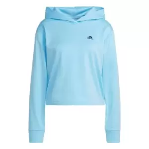 Image of adidas AEROREADY Hoodie Womens - Bliss Blue / Legend Ink