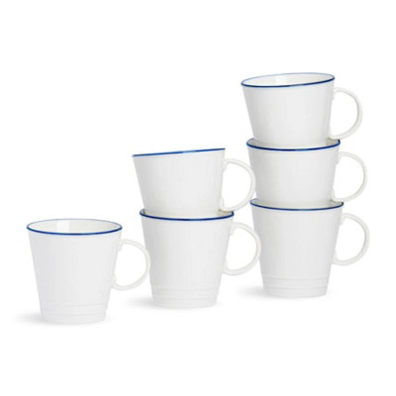 Image of Nicola Spring White Farmhouse Mugs - 350ml White