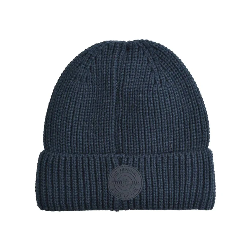 Image of Lambretta Mens Logo Fleece Beanie in Navy Navy Male One Size