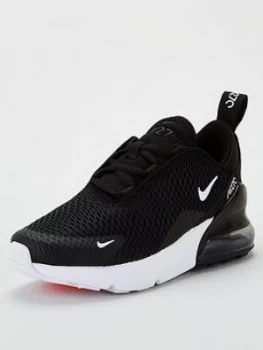 Image of Nike Air Max 270 Childrens Trainers - Black/White