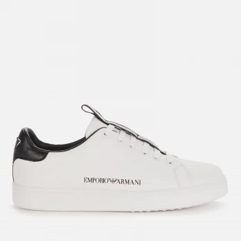 Image of Emporio Armani Leather Cupsole Trainers White Size 4 Women