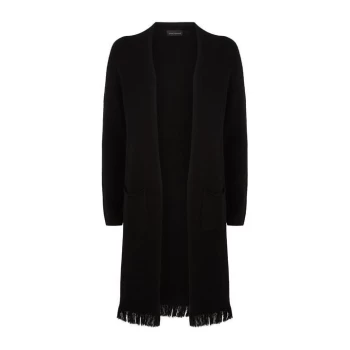Image of James Lakeland Long Fringe Edge Cardigan - Black