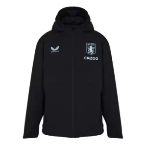 Image of Castore Aston Villa Hooded Rain Jacket - Black