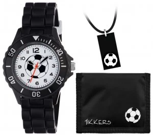 Image of Kids Tikkers Black Football Watch Set